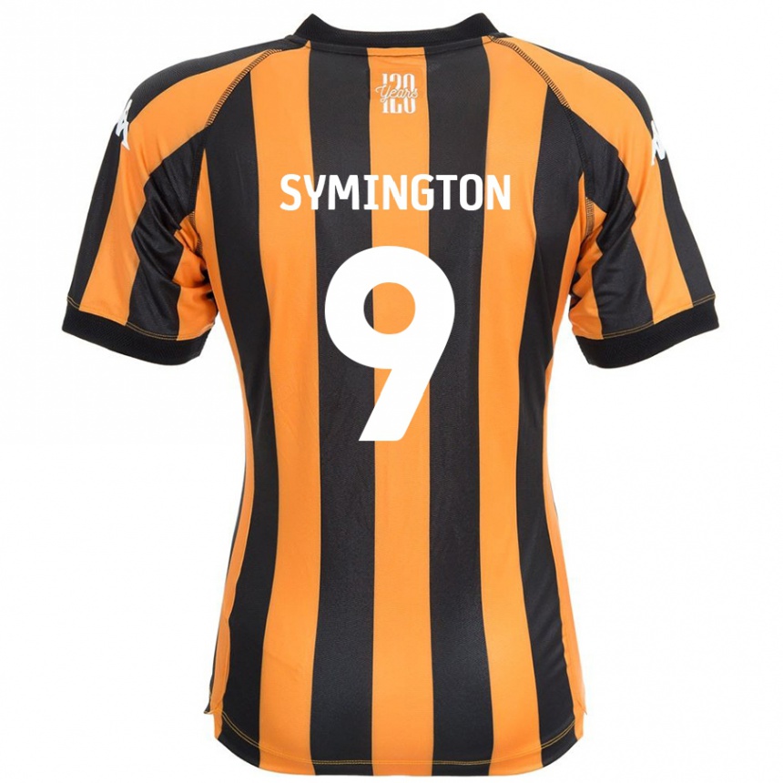 Niño Fútbol Camiseta Jo Symington #9 Negro Ámbar 1ª Equipación 2024/25