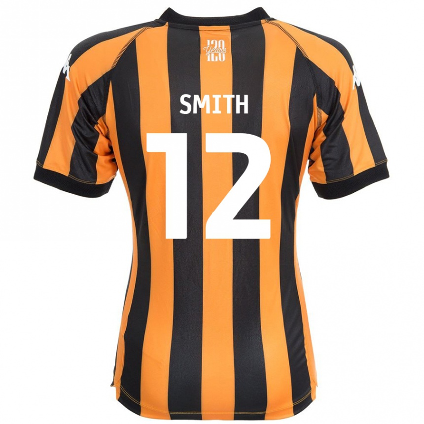 Niño Fútbol Camiseta Emily Smith #12 Negro Ámbar 1ª Equipación 2024/25