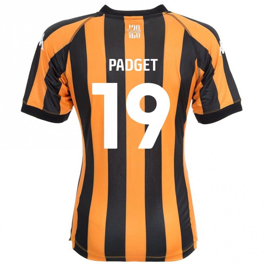 Niño Fútbol Camiseta Bethany Padget #19 Negro Ámbar 1ª Equipación 2024/25