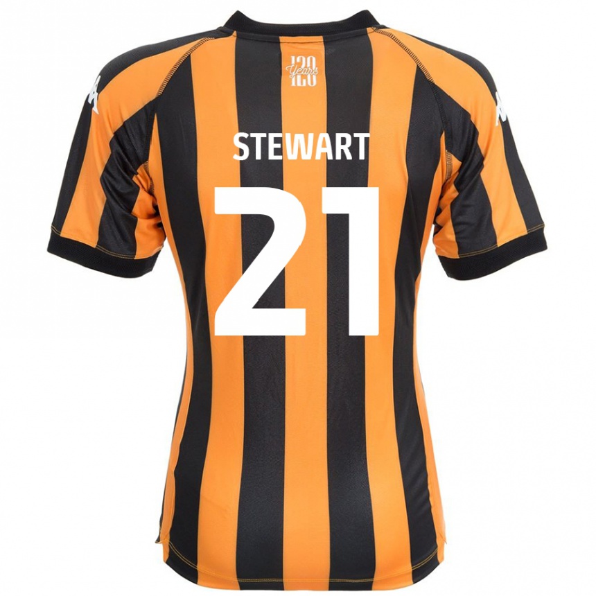 Niño Fútbol Camiseta Alice Stewart #21 Negro Ámbar 1ª Equipación 2024/25