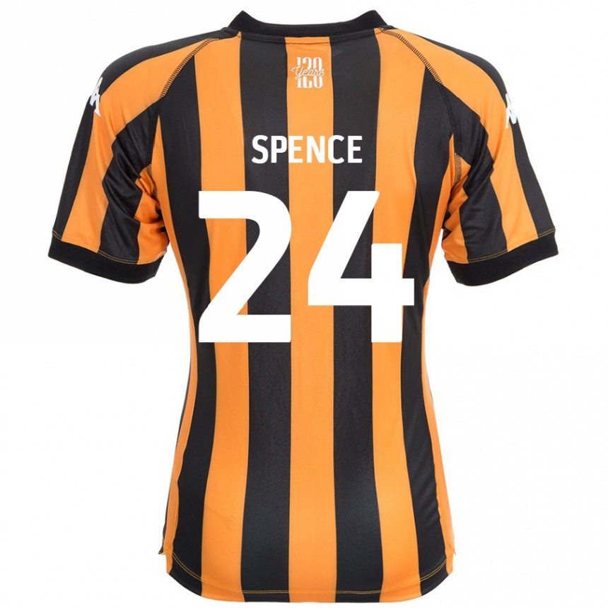 Niño Fútbol Camiseta Emily Spence #24 Negro Ámbar 1ª Equipación 2024/25