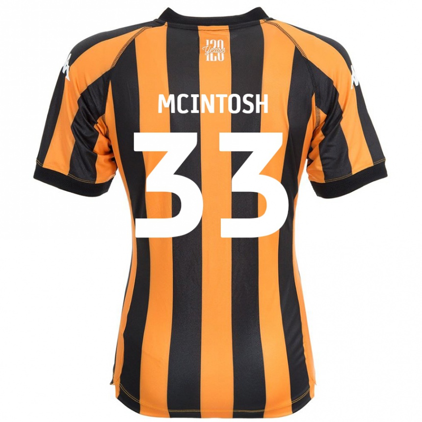 Niño Fútbol Camiseta Lucy Mcintosh #33 Negro Ámbar 1ª Equipación 2024/25