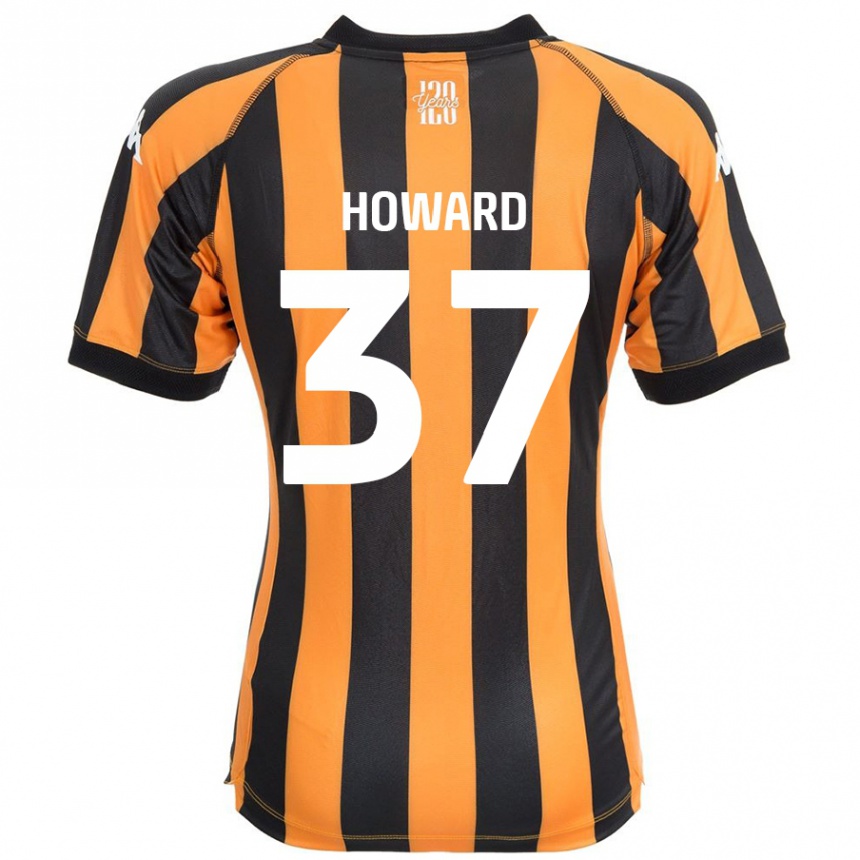 Niño Fútbol Camiseta Scarlet Howard #37 Negro Ámbar 1ª Equipación 2024/25