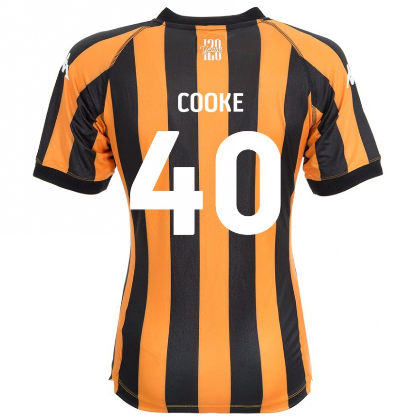 Niño Fútbol Camiseta Megan Cooke #40 Negro Ámbar 1ª Equipación 2024/25