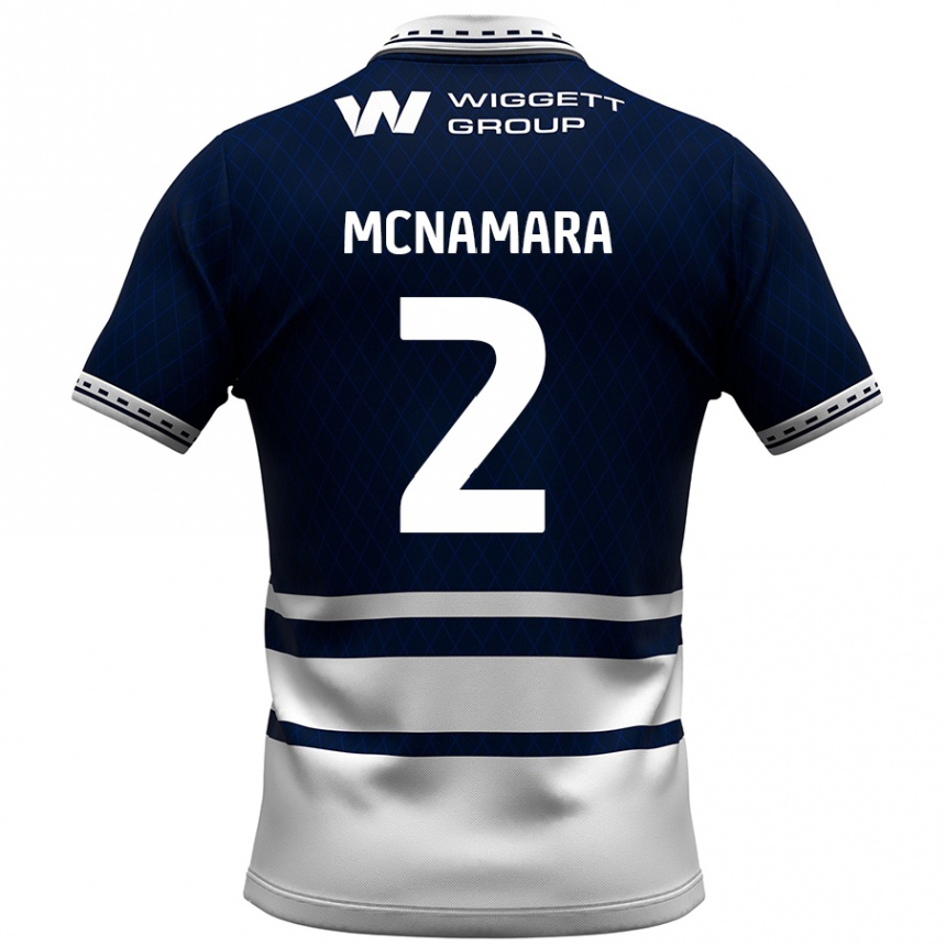 Niño Fútbol Camiseta Danny Mcnamara #2 Azul Marino Blanco 1ª Equipación 2024/25