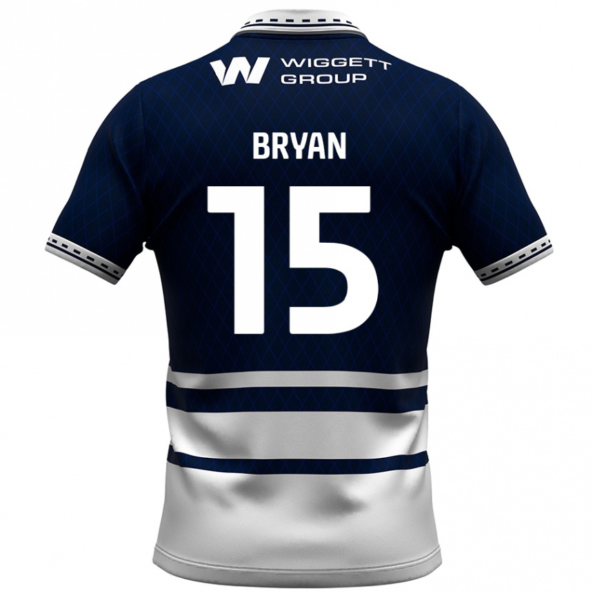 Niño Fútbol Camiseta Joe Bryan #15 Azul Marino Blanco 1ª Equipación 2024/25