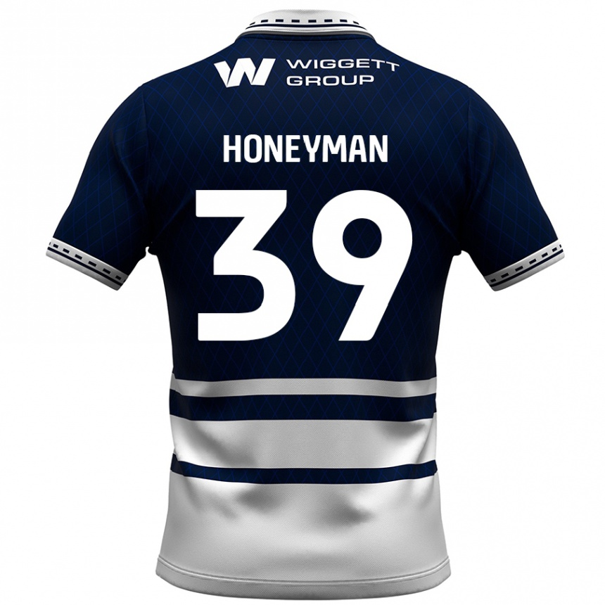 Niño Fútbol Camiseta George Honeyman #39 Azul Marino Blanco 1ª Equipación 2024/25