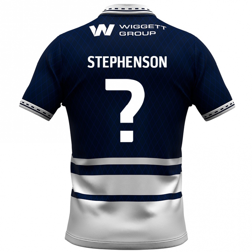 Niño Fútbol Camiseta Joshua Stephenson #0 Azul Marino Blanco 1ª Equipación 2024/25