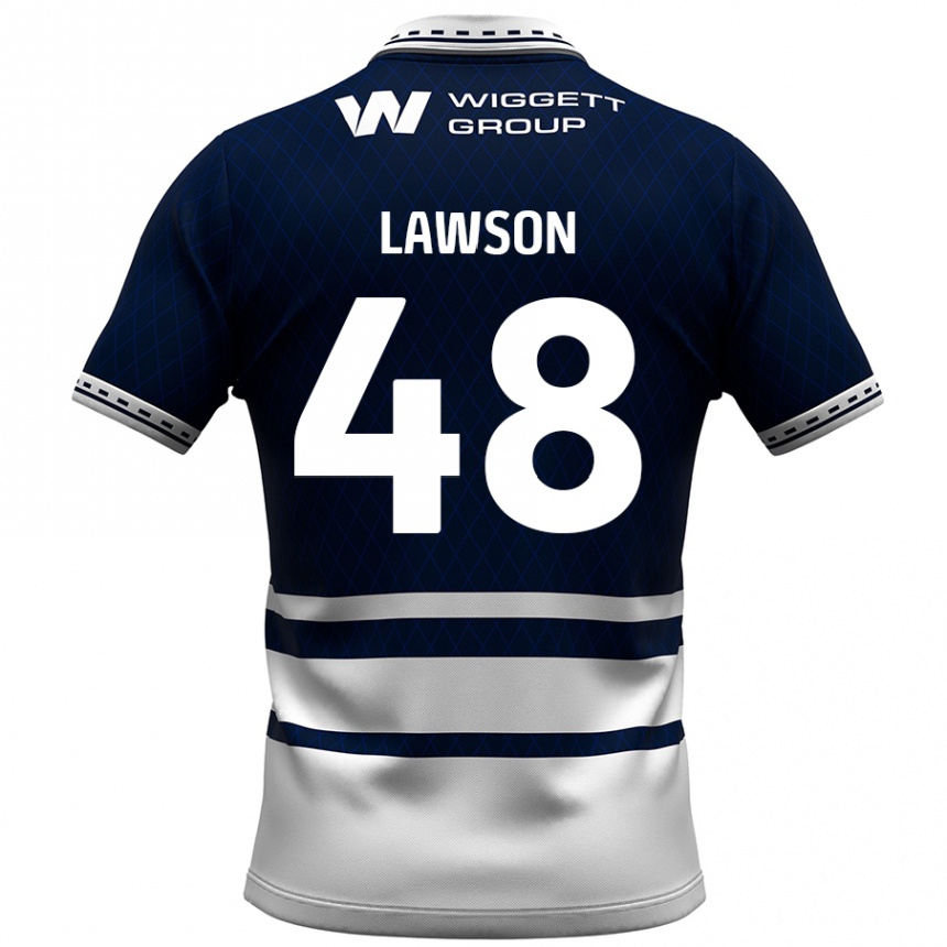 Niño Fútbol Camiseta Sha'mar Lawson #48 Azul Marino Blanco 1ª Equipación 2024/25