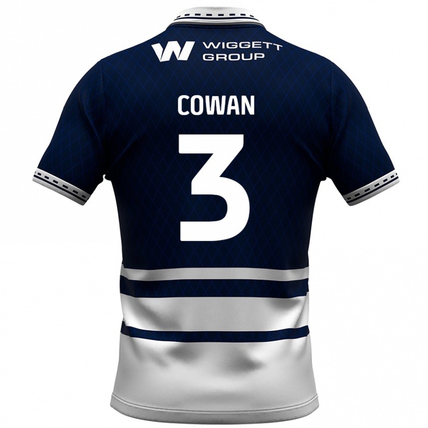 Niño Fútbol Camiseta Leanne Cowan #3 Azul Marino Blanco 1ª Equipación 2024/25