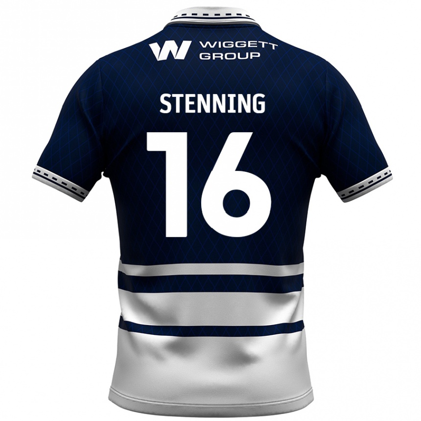 Niño Fútbol Camiseta Ellie Stenning #16 Azul Marino Blanco 1ª Equipación 2024/25