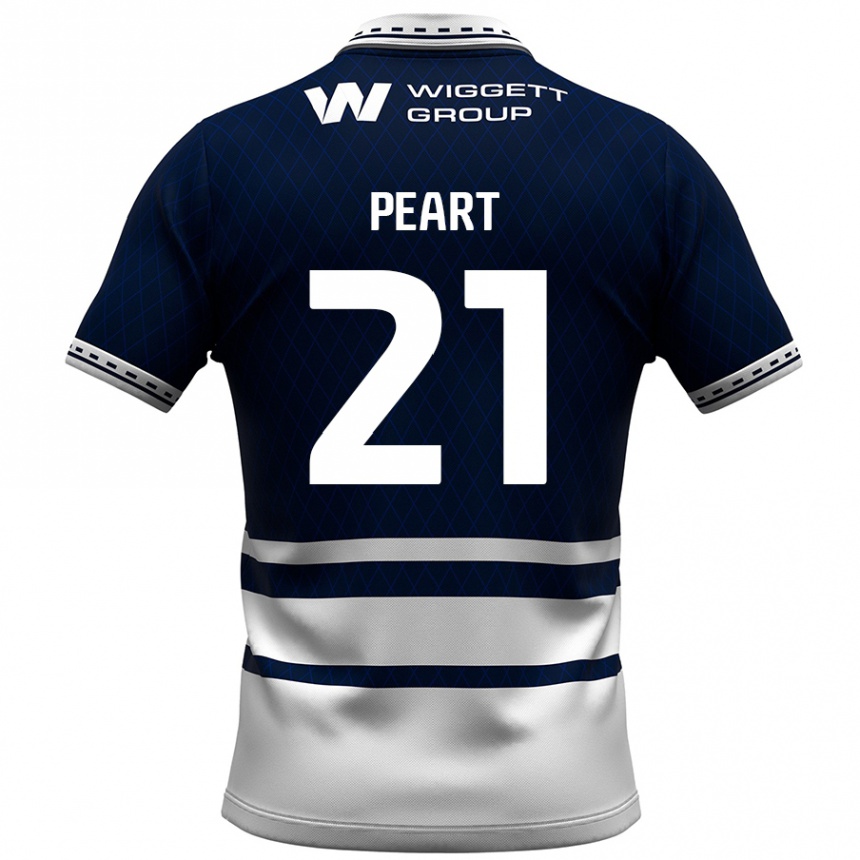 Niño Fútbol Camiseta Kalani Peart #21 Azul Marino Blanco 1ª Equipación 2024/25