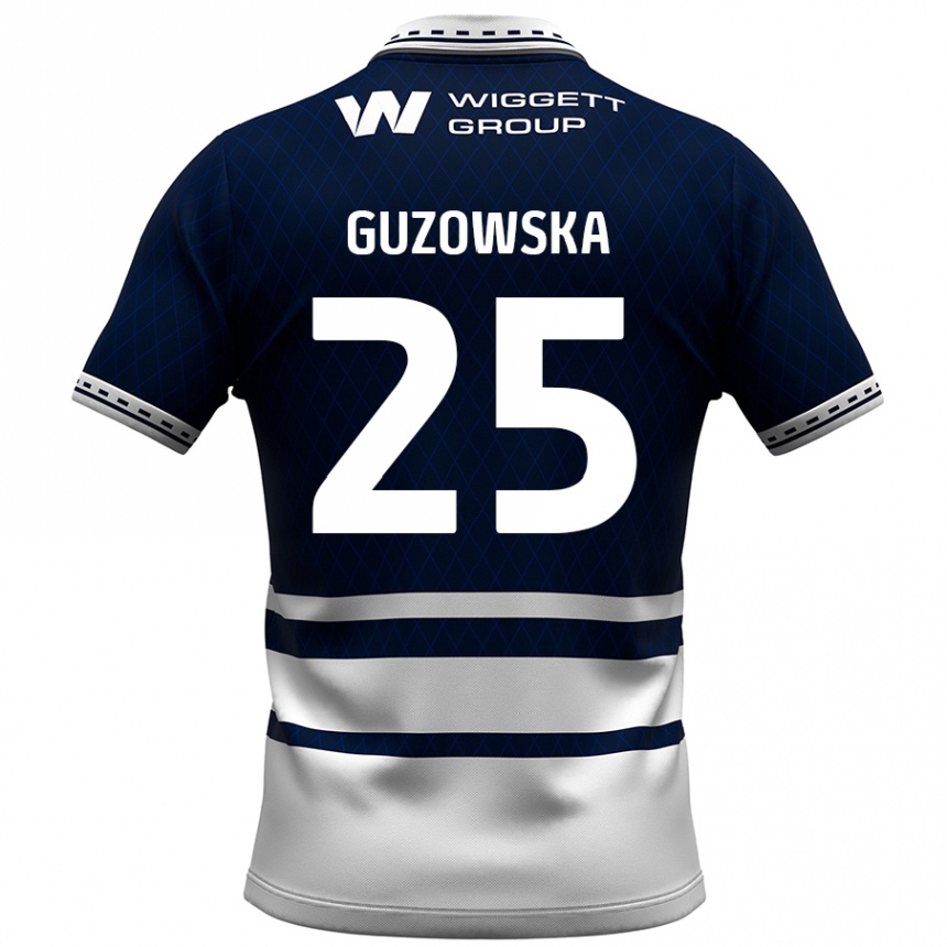 Niño Fútbol Camiseta Sara Guzowska #25 Azul Marino Blanco 1ª Equipación 2024/25