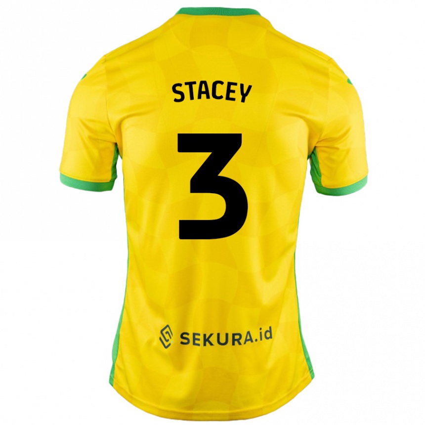 Niño Fútbol Camiseta Jack Stacey #3 Amarillo Verde 1ª Equipación 2024/25