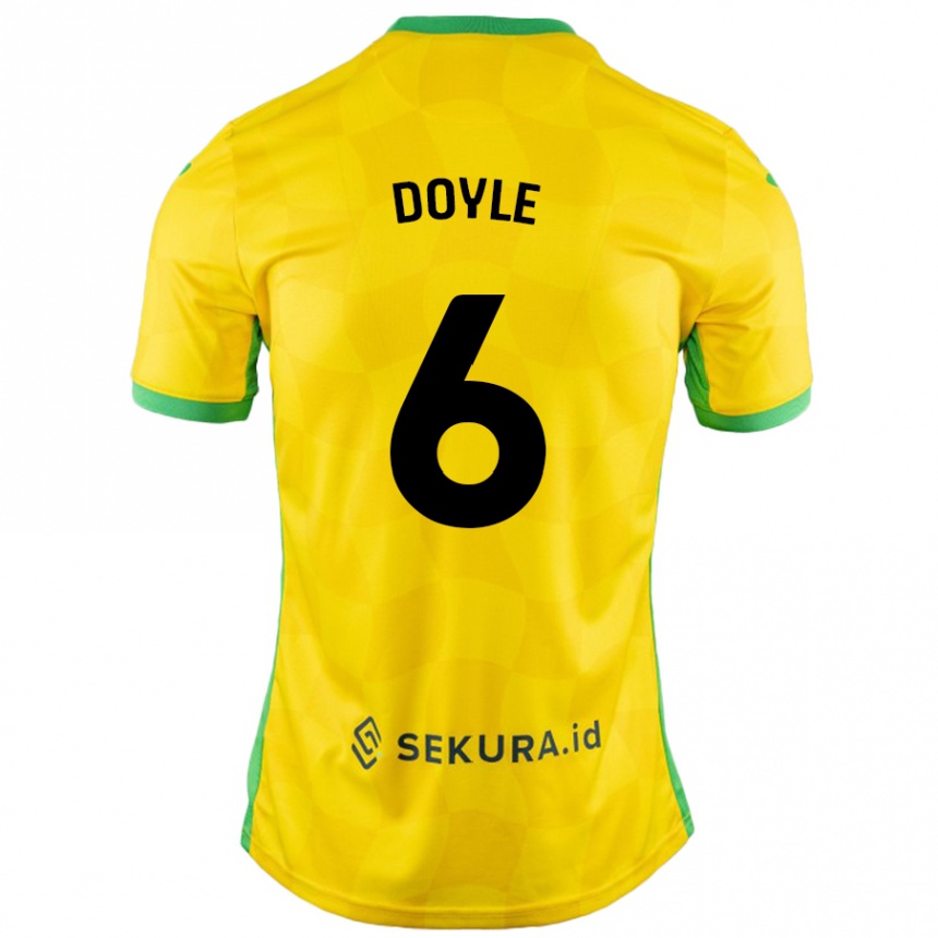 Niño Fútbol Camiseta Callum Doyle #6 Amarillo Verde 1ª Equipación 2024/25