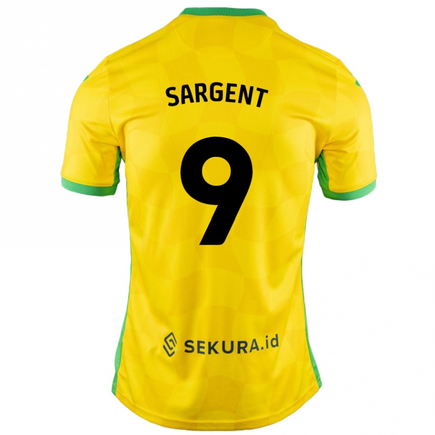 Niño Fútbol Camiseta Josh Sargent #9 Amarillo Verde 1ª Equipación 2024/25