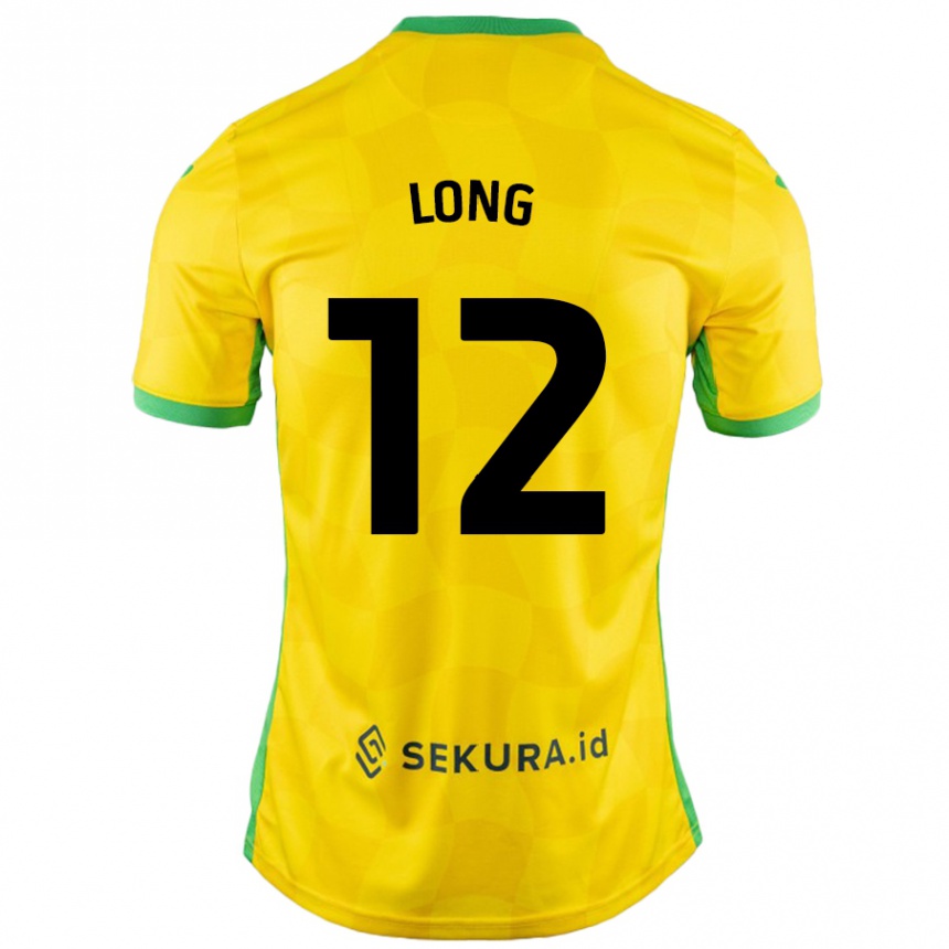 Niño Fútbol Camiseta George Long #12 Amarillo Verde 1ª Equipación 2024/25