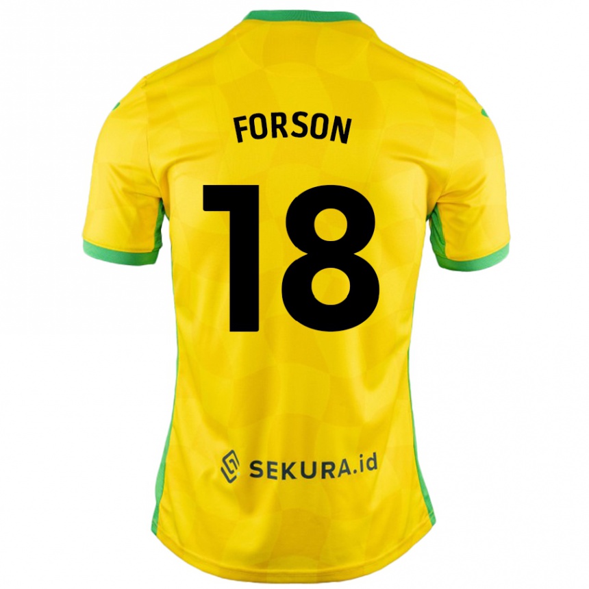 Niño Fútbol Camiseta Amankwah Forson #18 Amarillo Verde 1ª Equipación 2024/25