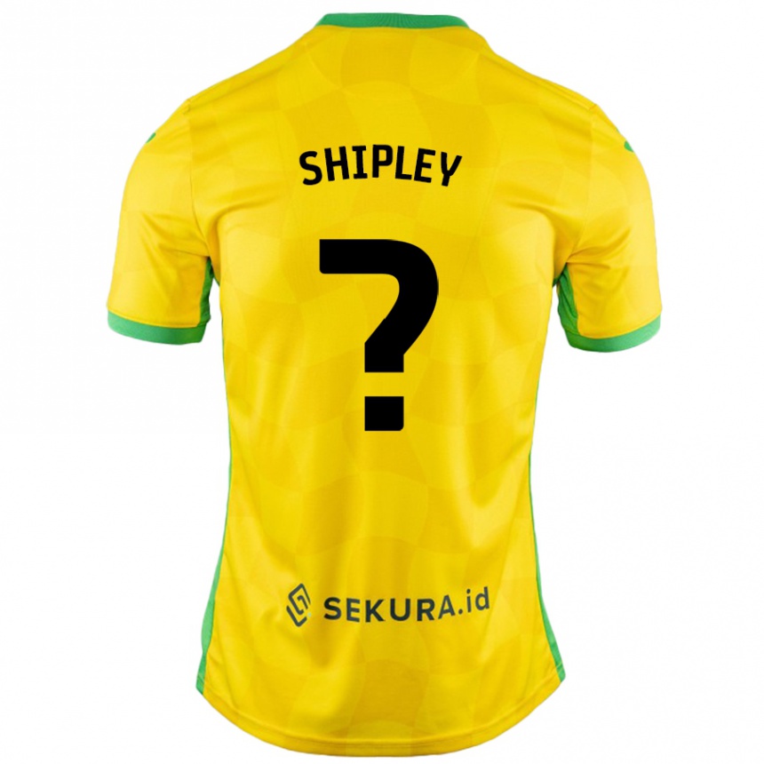 Niño Fútbol Camiseta Lewis Shipley #0 Amarillo Verde 1ª Equipación 2024/25