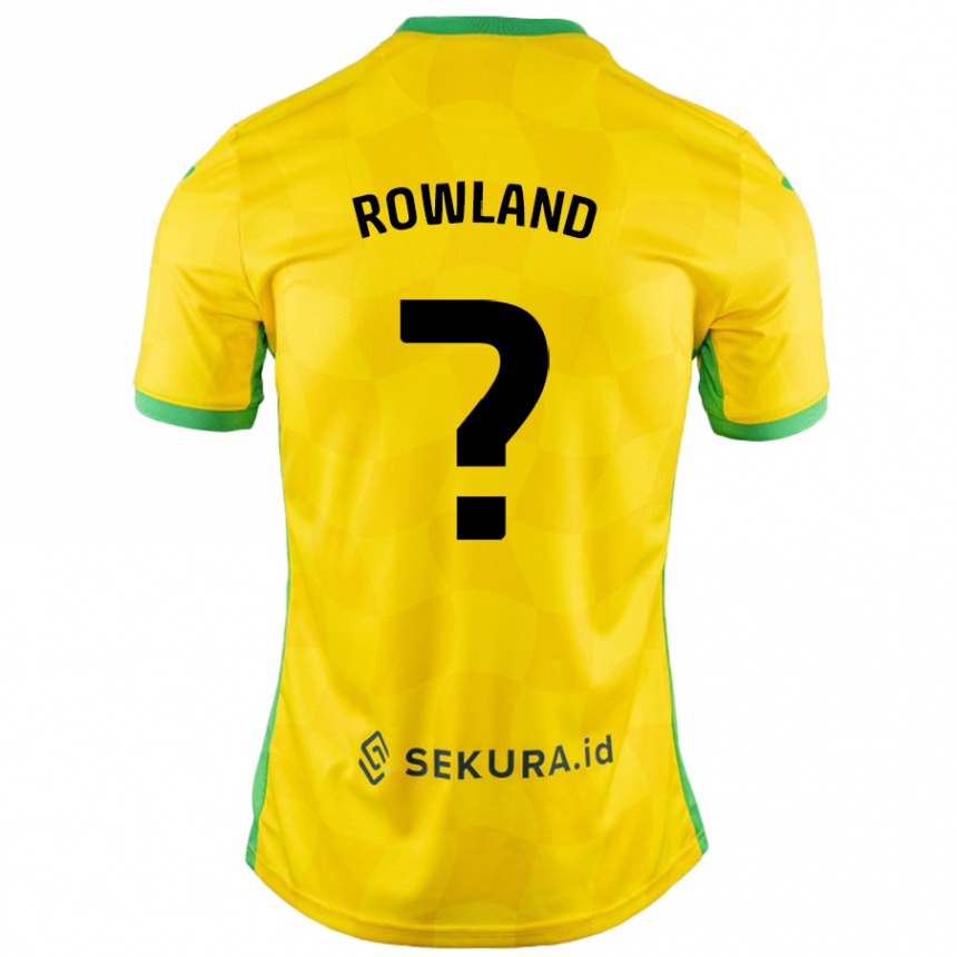 Niño Fútbol Camiseta Sonny Rowland #0 Amarillo Verde 1ª Equipación 2024/25