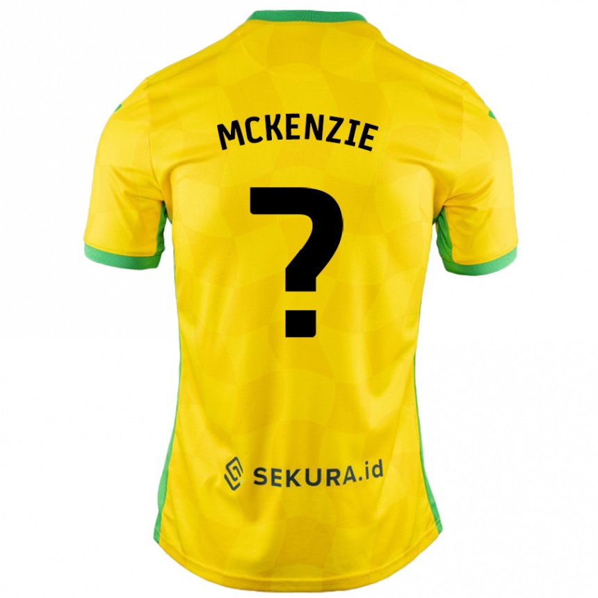 Niño Fútbol Camiseta Mason Mckenzie #0 Amarillo Verde 1ª Equipación 2024/25