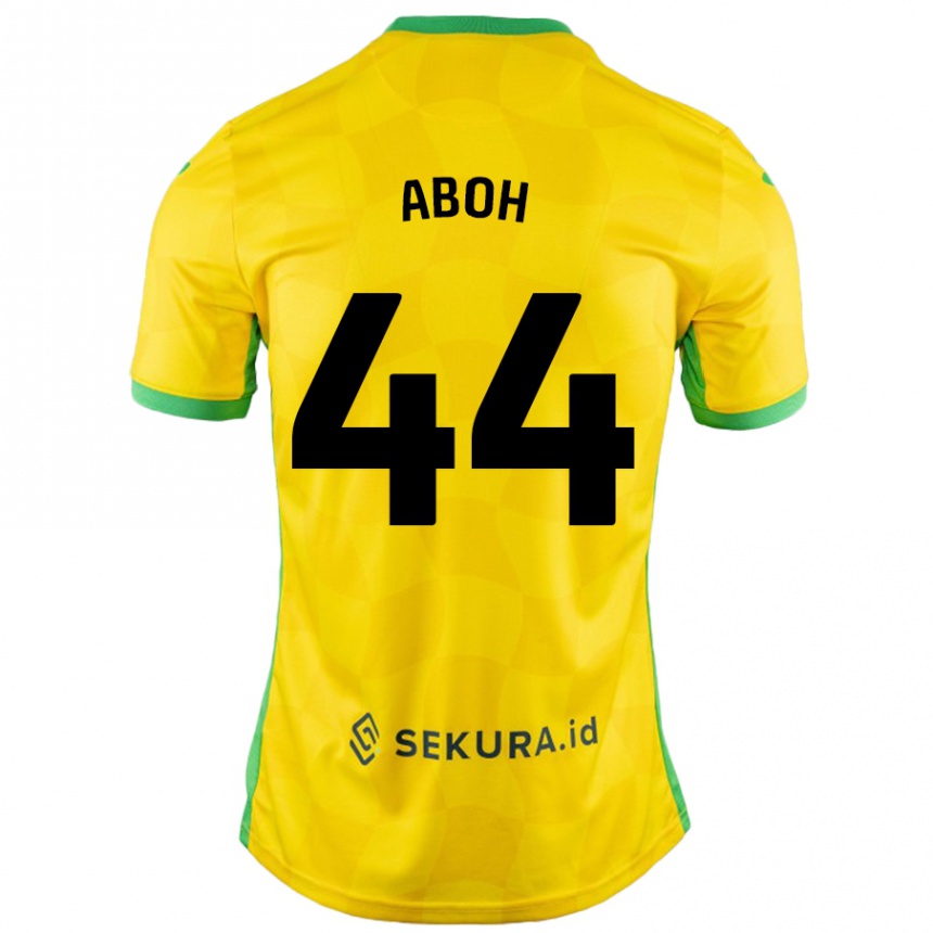 Niño Fútbol Camiseta Ken Aboh #44 Amarillo Verde 1ª Equipación 2024/25