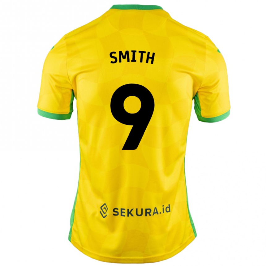 Niño Fútbol Camiseta Ellie Smith #9 Amarillo Verde 1ª Equipación 2024/25