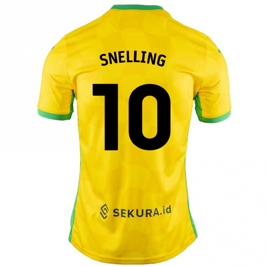 Niño Fútbol Camiseta Natasha Snelling #10 Amarillo Verde 1ª Equipación 2024/25