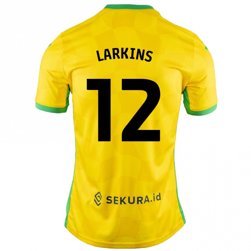 Niño Fútbol Camiseta Anna Larkins #12 Amarillo Verde 1ª Equipación 2024/25