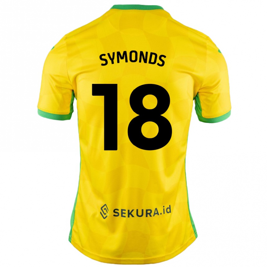 Niño Fútbol Camiseta Freya Symonds #18 Amarillo Verde 1ª Equipación 2024/25