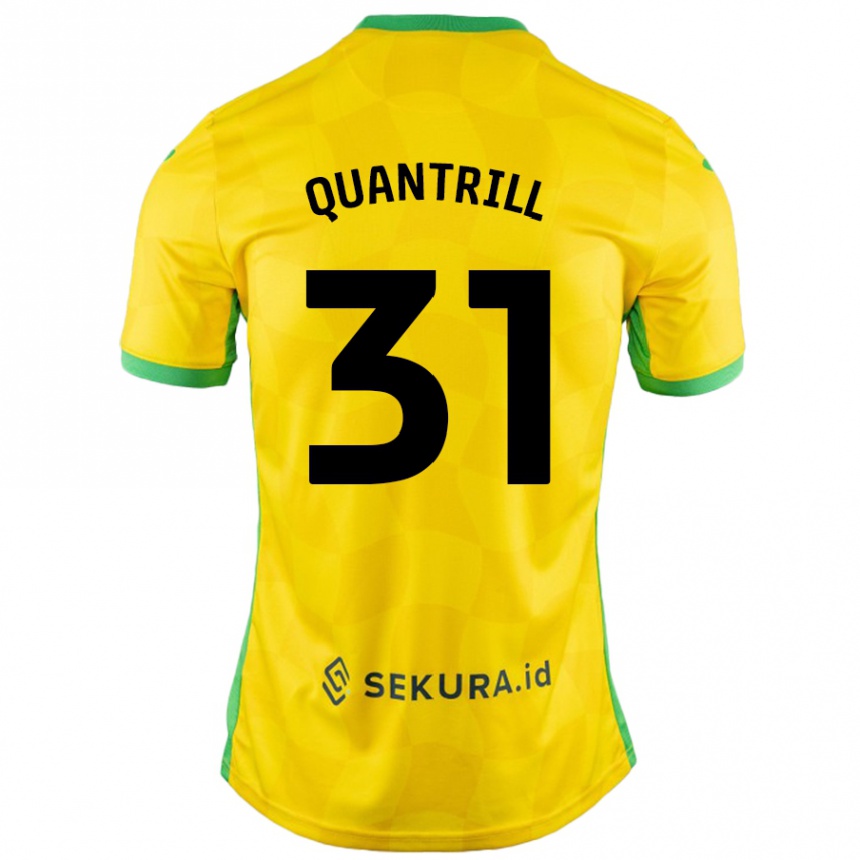 Niño Fútbol Camiseta Sarah Quantrill #31 Amarillo Verde 1ª Equipación 2024/25