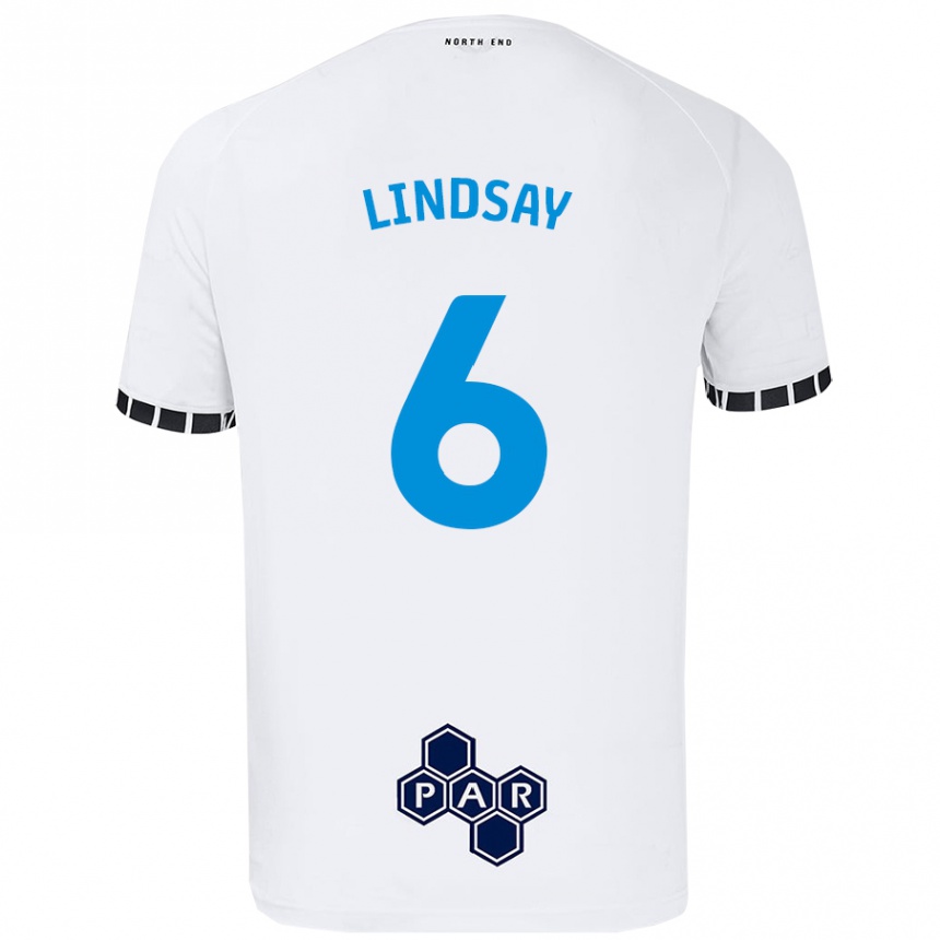 Niño Fútbol Camiseta Liam Lindsay #6 Blanco 1ª Equipación 2024/25