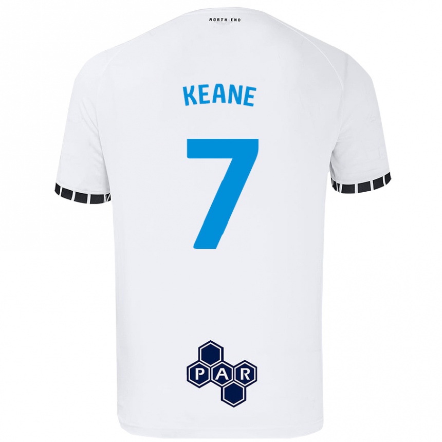 Niño Fútbol Camiseta Will Keane #7 Blanco 1ª Equipación 2024/25