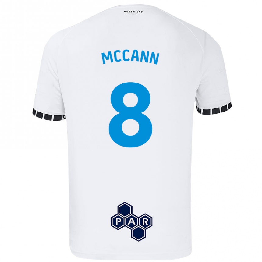 Niño Fútbol Camiseta Ali Mccann #8 Blanco 1ª Equipación 2024/25