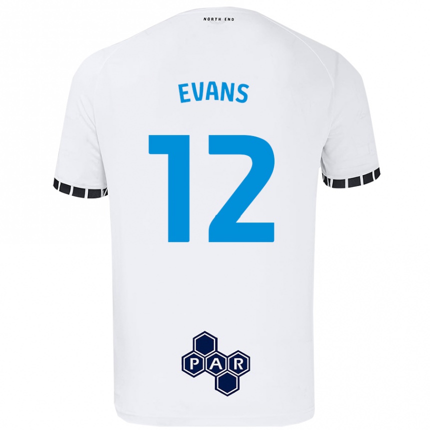 Niño Fútbol Camiseta Ched Evans #12 Blanco 1ª Equipación 2024/25