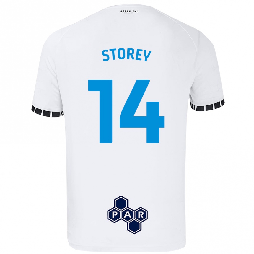 Niño Fútbol Camiseta Jordan Storey #14 Blanco 1ª Equipación 2024/25