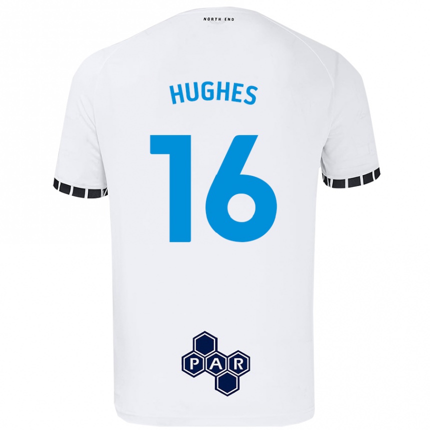 Niño Fútbol Camiseta Andrew Hughes #16 Blanco 1ª Equipación 2024/25