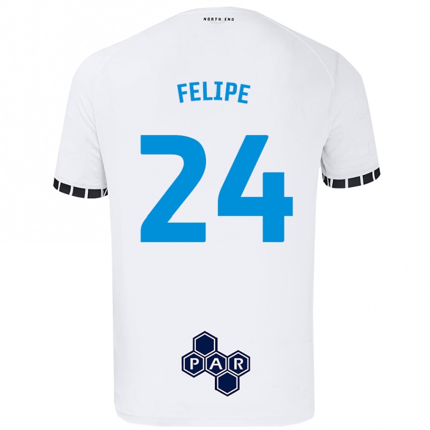 Niño Fútbol Camiseta Felipe #24 Blanco 1ª Equipación 2024/25