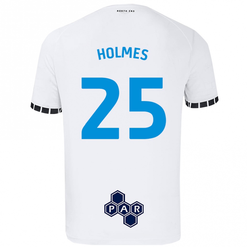 Niño Fútbol Camiseta Duane Holmes #25 Blanco 1ª Equipación 2024/25