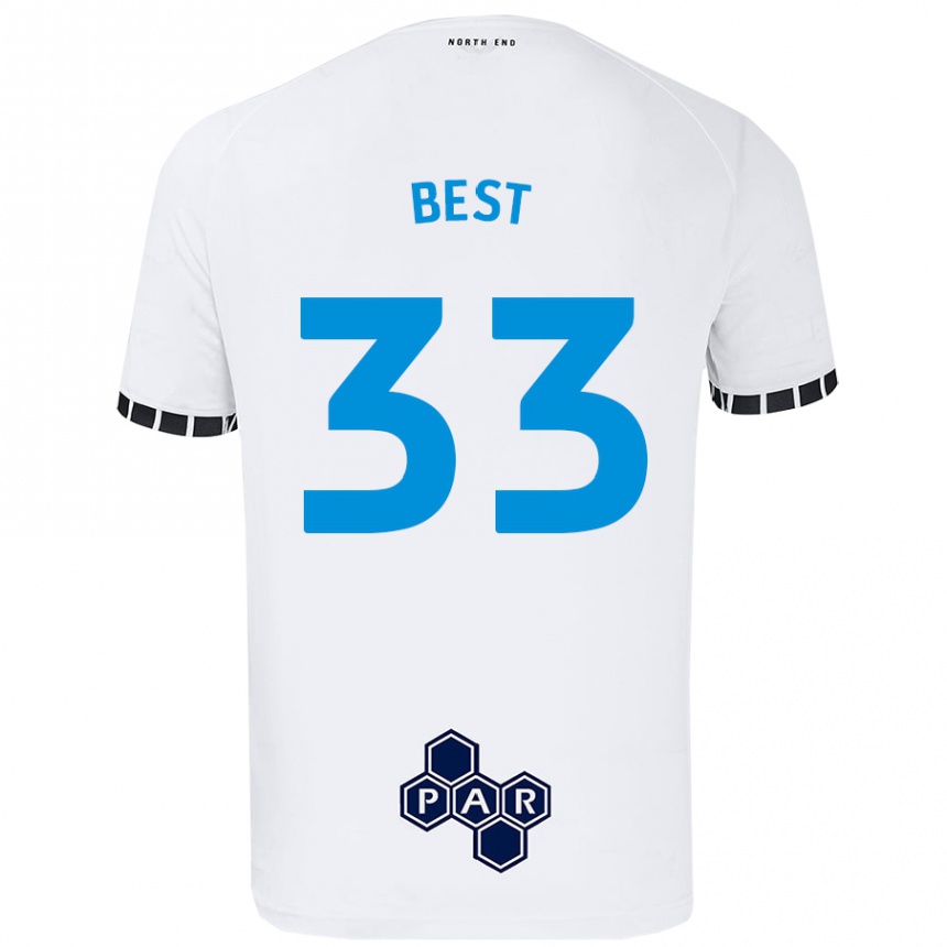 Niño Fútbol Camiseta Kian Best #33 Blanco 1ª Equipación 2024/25