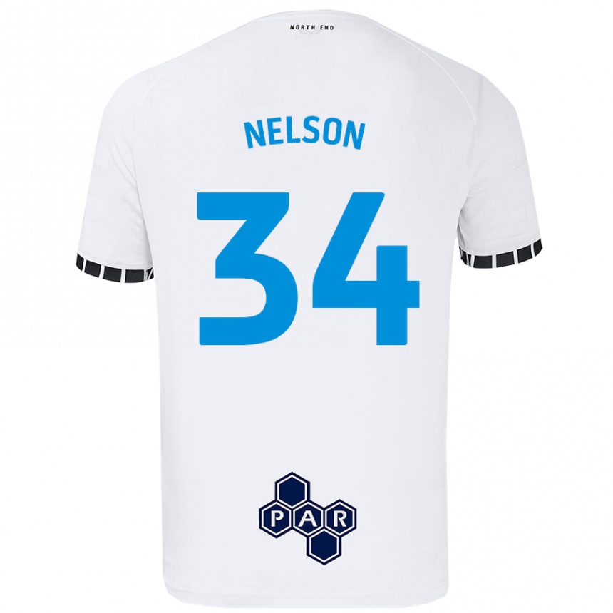 Niño Fútbol Camiseta Kitt Nelson #34 Blanco 1ª Equipación 2024/25