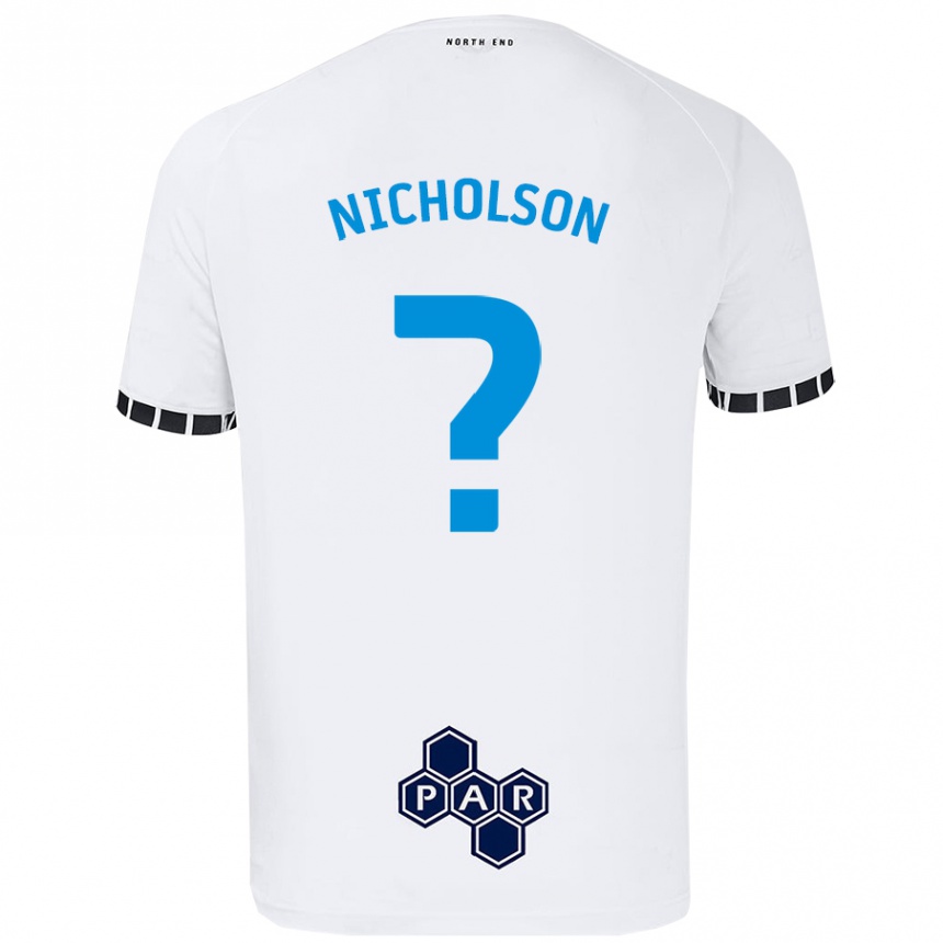 Niño Fútbol Camiseta Joseph Nicholson #0 Blanco 1ª Equipación 2024/25