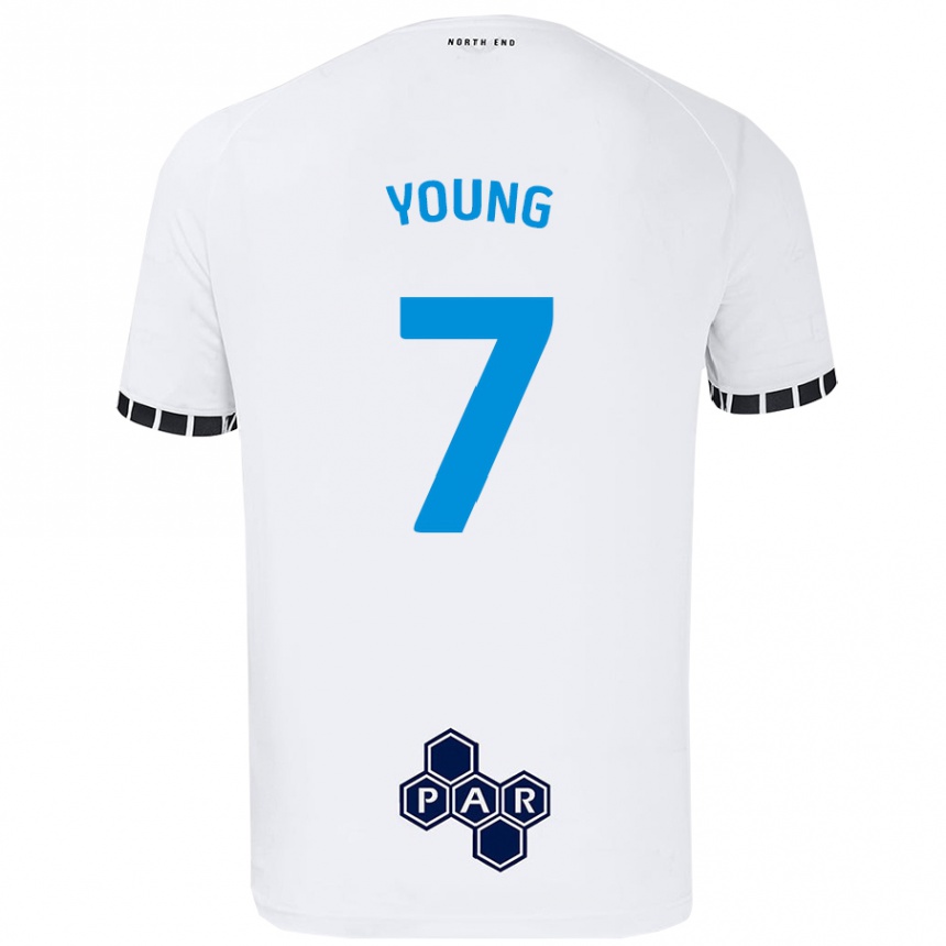 Niño Fútbol Camiseta Danielle Young #7 Blanco 1ª Equipación 2024/25