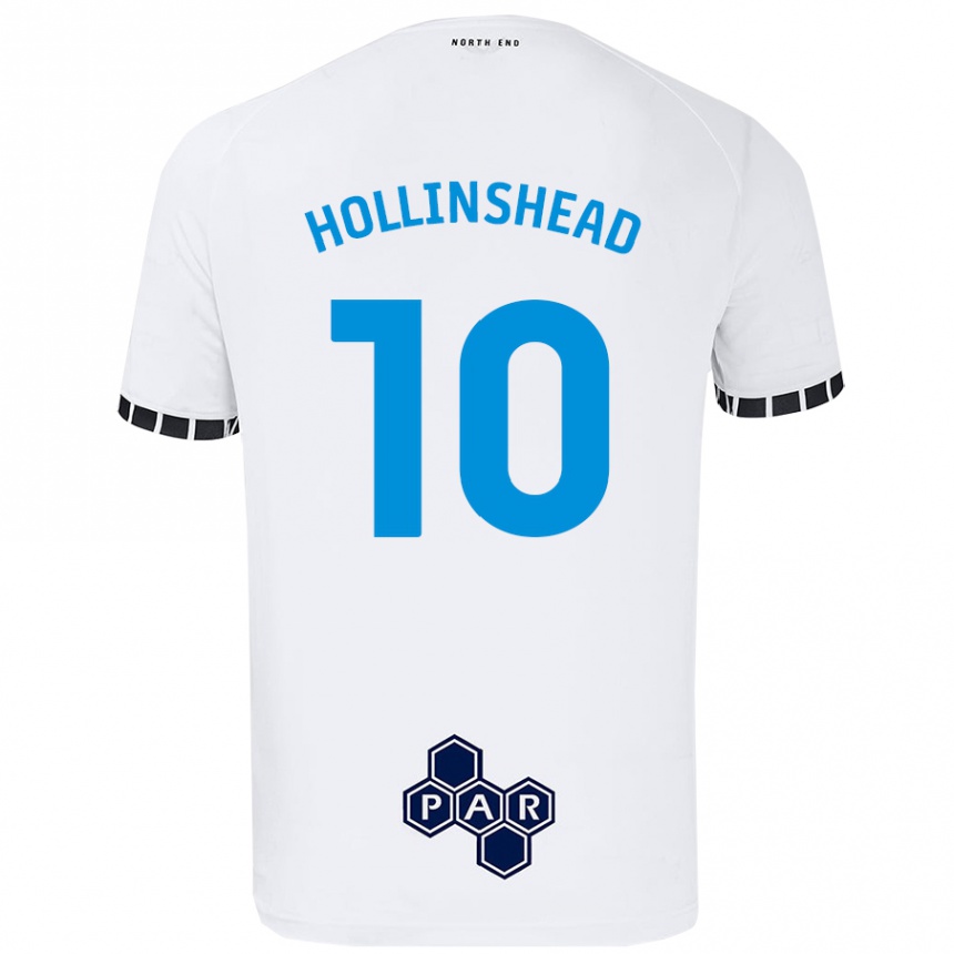 Niño Fútbol Camiseta Emily Hollinshead #10 Blanco 1ª Equipación 2024/25