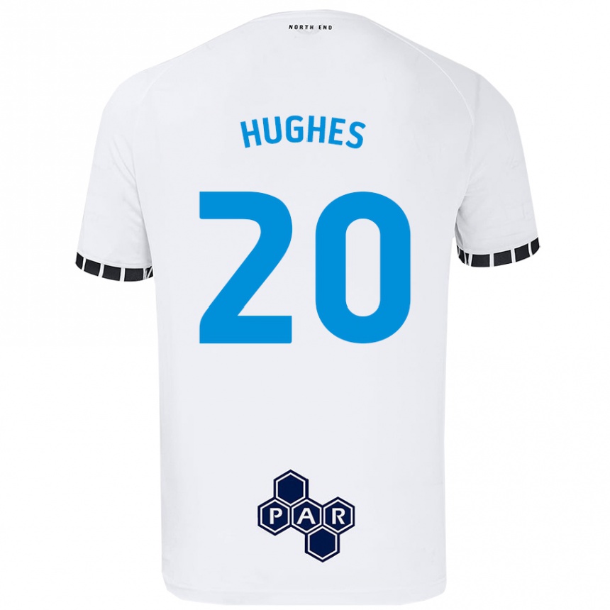 Niño Fútbol Camiseta Amy Hughes #20 Blanco 1ª Equipación 2024/25