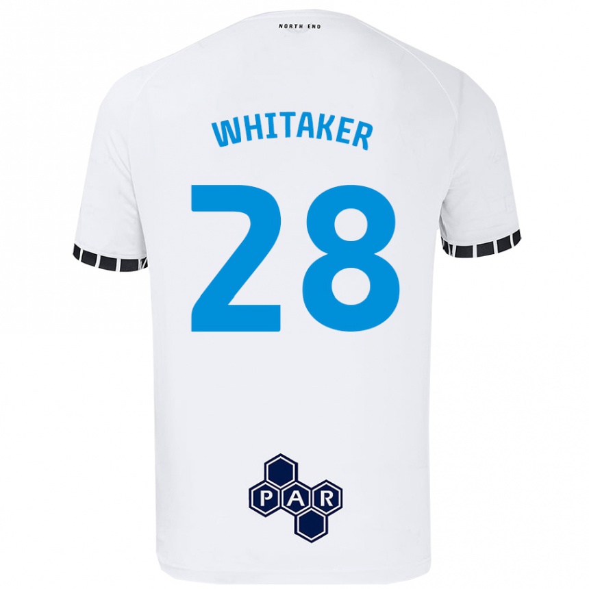 Niño Fútbol Camiseta Eve Whitaker #28 Blanco 1ª Equipación 2024/25