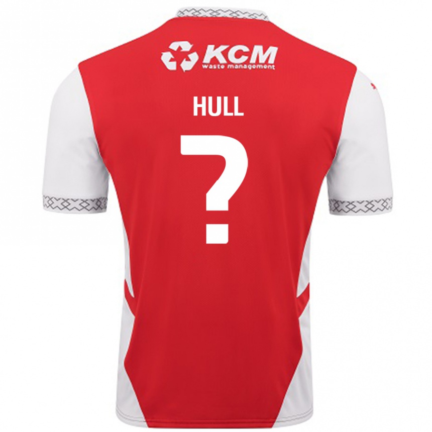 Niño Fútbol Camiseta Jake Hull #0 Rojo Blanco 1ª Equipación 2024/25