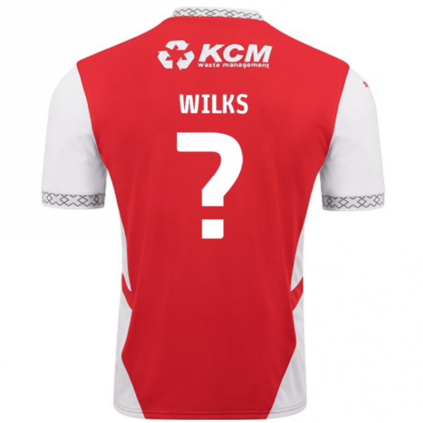 Niño Fútbol Camiseta Mallik Wilks #0 Rojo Blanco 1ª Equipación 2024/25