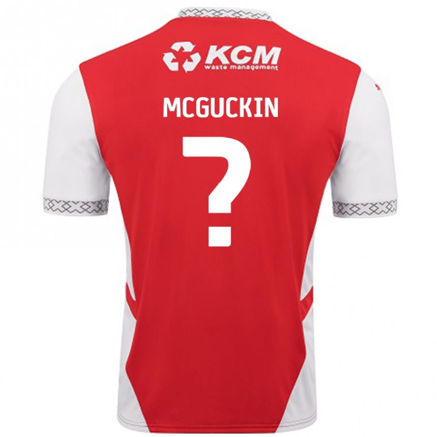 Niño Fútbol Camiseta Ciaran Mcguckin #0 Rojo Blanco 1ª Equipación 2024/25