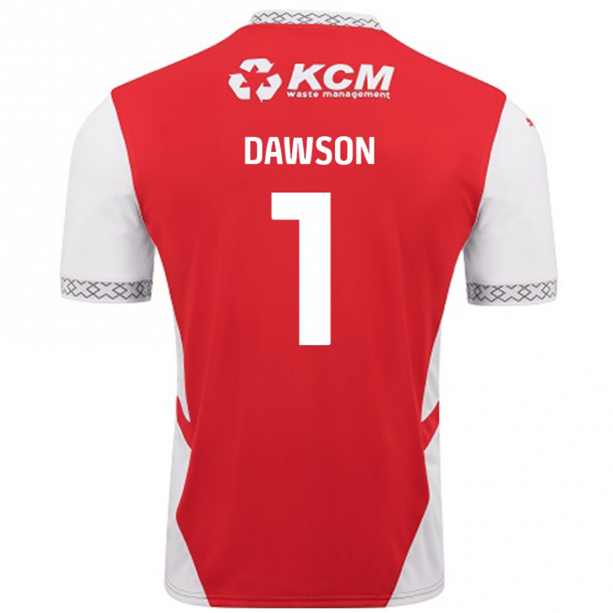 Niño Fútbol Camiseta Cameron Dawson #1 Rojo Blanco 1ª Equipación 2024/25